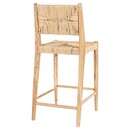 Lohanda Natural Acacia Wood and Grass Counter Stool from Accessories for the Home