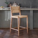 Lohanda Natural Acacia Wood and Grass Counter Stool from Accessories for the Home