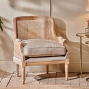 Kaziria Cane and Linen Armchair - Natural from Accessories for the Home