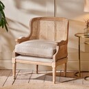 Kaziria Cane and Linen Armchair - Natural from Accessories for the Home