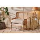 Kaziria Cane and Linen Armchair - Natural from Accessories for the Home