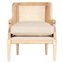 Kaziria Cane and Linen Armchair - Natural from Accessories for the Home