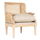 Kaziria Cane and Linen Armchair - Natural from Accessories for the Home