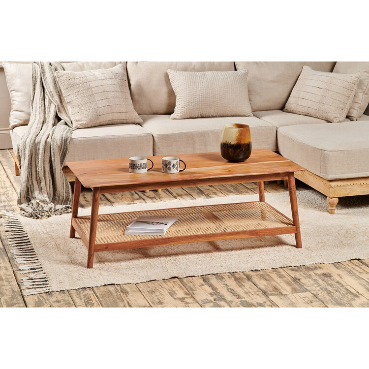 White cane deals coffee table