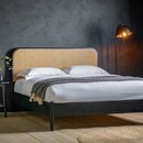 Stella Black Wood and Rattan Bed - Double or Kingsize from Accessories for the Home
