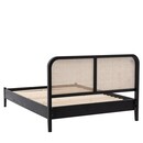 Stella Black Wood and Rattan Bed - Double or Kingsize from Accessories for the Home