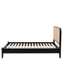 Stella Black Wood and Rattan Bed - Double or Kingsize from Accessories for the Home