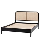 Stella Black Wood and Rattan Bed - Double or Kingsize from Accessories for the Home