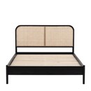Stella Black Wood and Rattan Bed - Double or Kingsize from Accessories for the Home