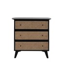 Stella Black Wood and Rattan Chest of Drawers from Accessories for the Home