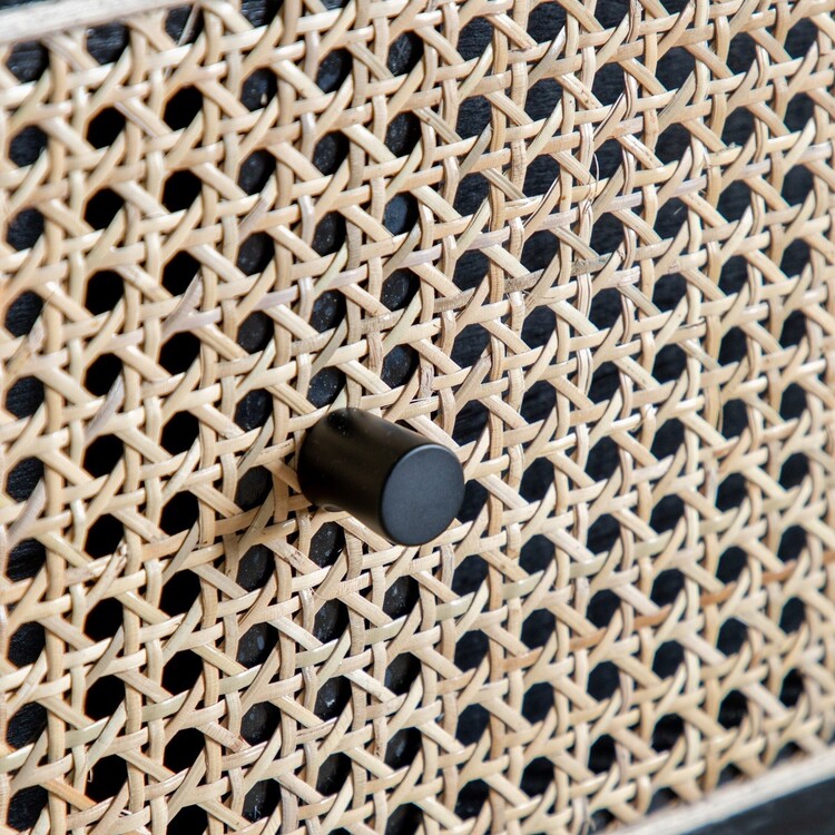 Stella Black Wood and Rattan Chest of Drawers from Accessories for the Home Stella Black Wood and Rattan Chest of Drawers from Accessories for the Home
