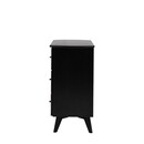Stella Black Wood and Rattan Chest of Drawers from Accessories for the Home