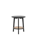 Stella Black Wood and Rattan Bedside Table from Accessories for the Home