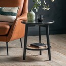 Stella Black Wood and Rattan Bedside Table from Accessories for the Home