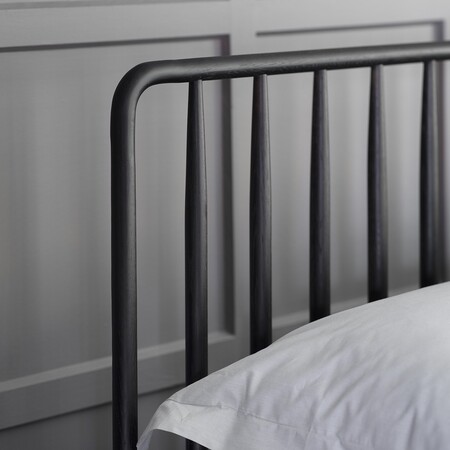 Laholm Black Oak Spindle Bed - Double or Kingsize from Accessories for the Home 2