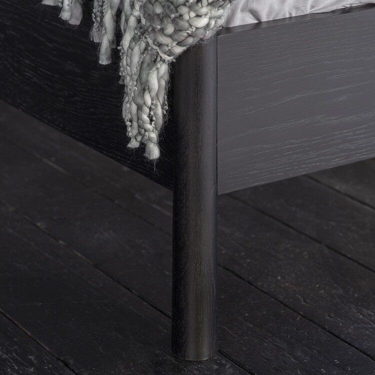 Laholm Black Oak Spindle Bed - Double or Kingsize from Accessories for the Home