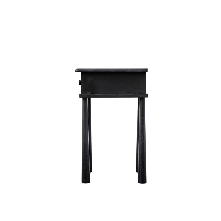 Laholm Black Oak Bedside Table with Drawer from Accessories for the Home