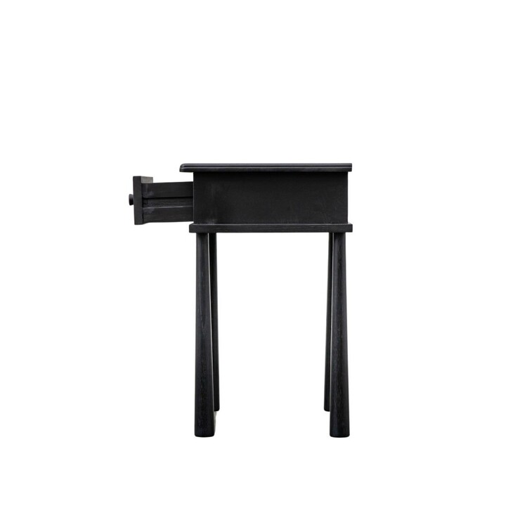 Laholm Black Oak Bedside Table with Drawer from Accessories for the Home