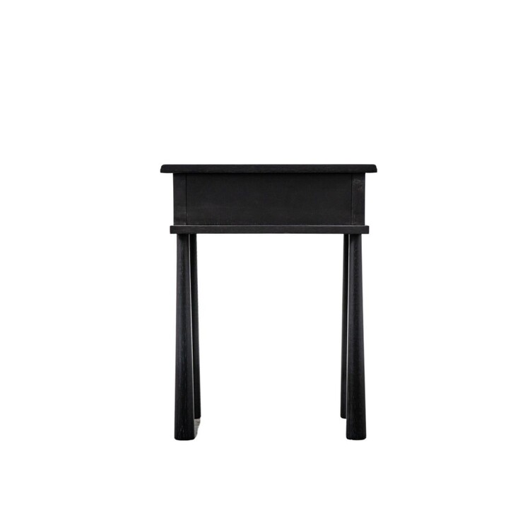 Laholm Black Oak Bedside Table with Drawer from Accessories for the Home