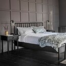 Laholm Black Oak Bedside Table with Drawer from Accessories for the Home