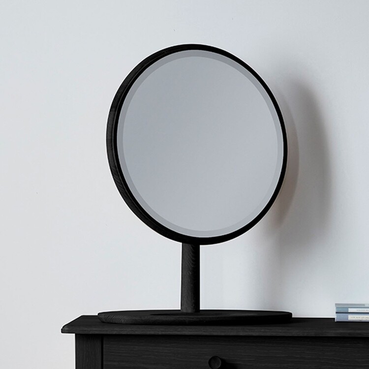 Laholm Black Oak Dressing Table Mirror from Accessories for the Home