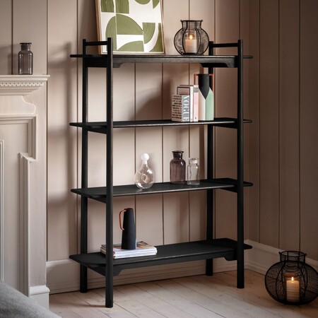 Laholm Black Oak Open Display Unit from Accessories for the Home