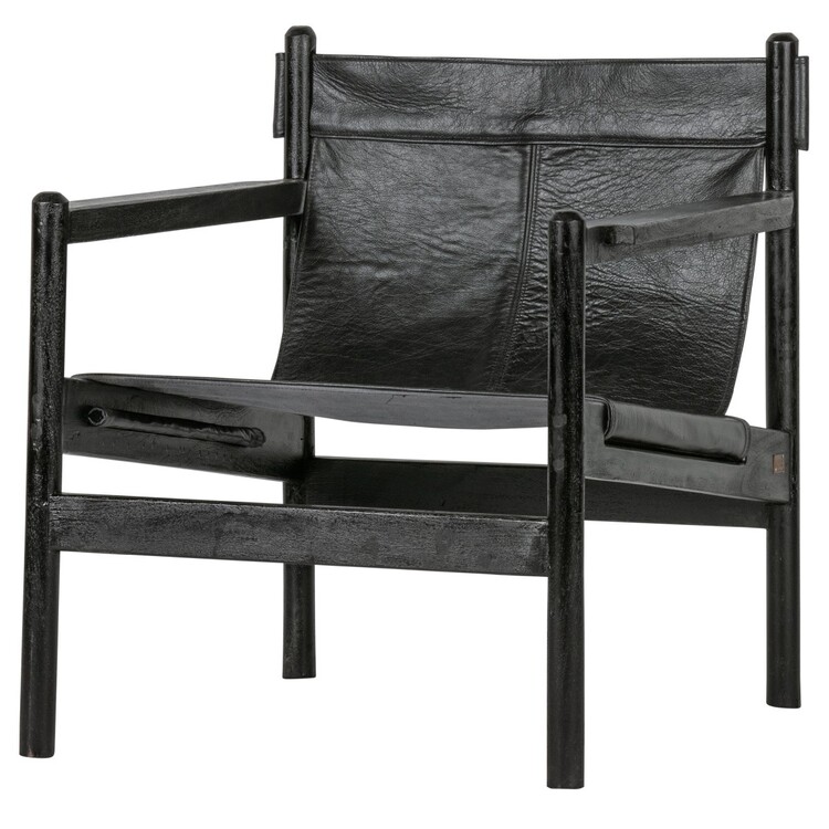 Black store wood armchair