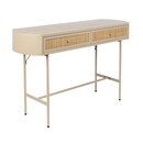Amaya Rattan & Iron 2 Drawer Console Table from Accessories for the Home