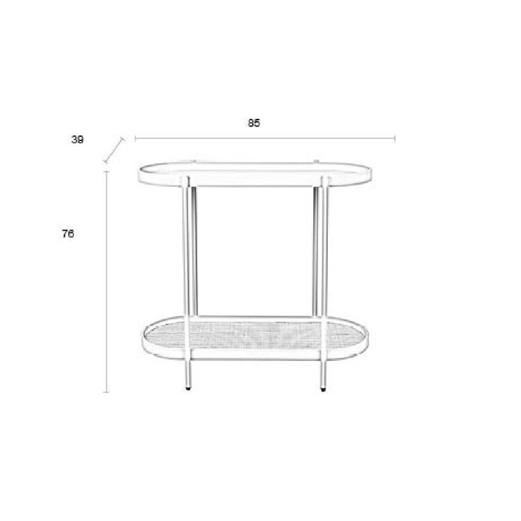 Amaya Rattan & Iron Console Table from Accessories for the Home