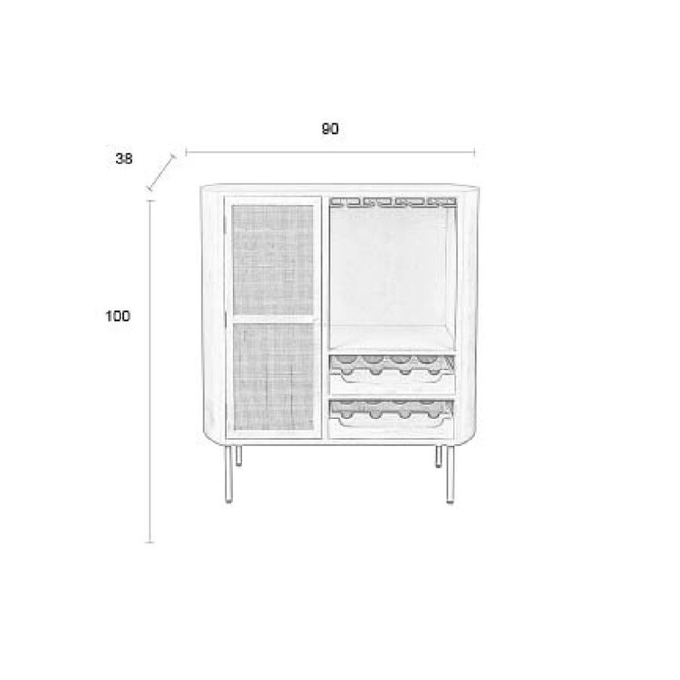 Amaya Rattan & Iron Wine Cabinet from Accessories for the Home