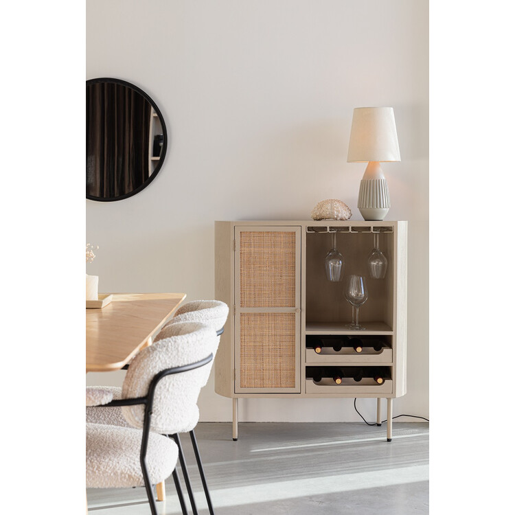 Amaya Rattan & Iron Wine Cabinet from Accessories for the Home