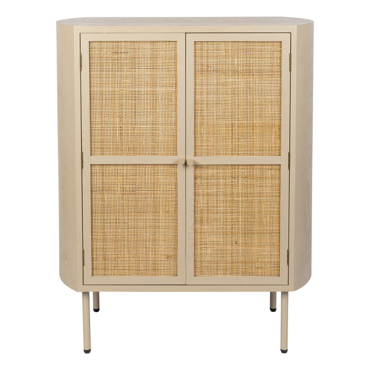 Amaya Rattan & Iron 2 Door Cabinet from Accessories for the Home Amaya Rattan & Iron 2 Door Cabinet from Accessories for the Home