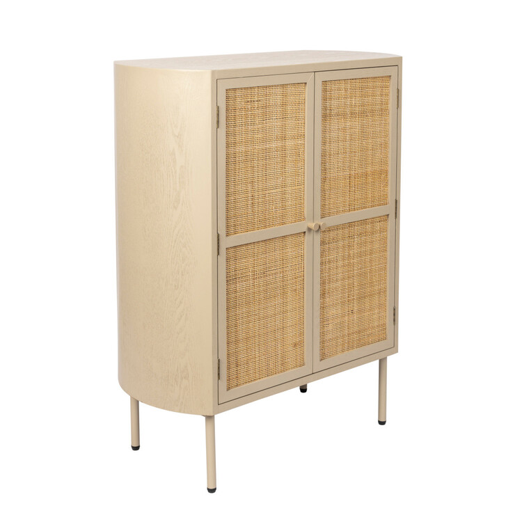 Amaya Rattan & Iron 2 Door Cabinet from Accessories for the Home Amaya Rattan & Iron 2 Door Cabinet from Accessories for the Home