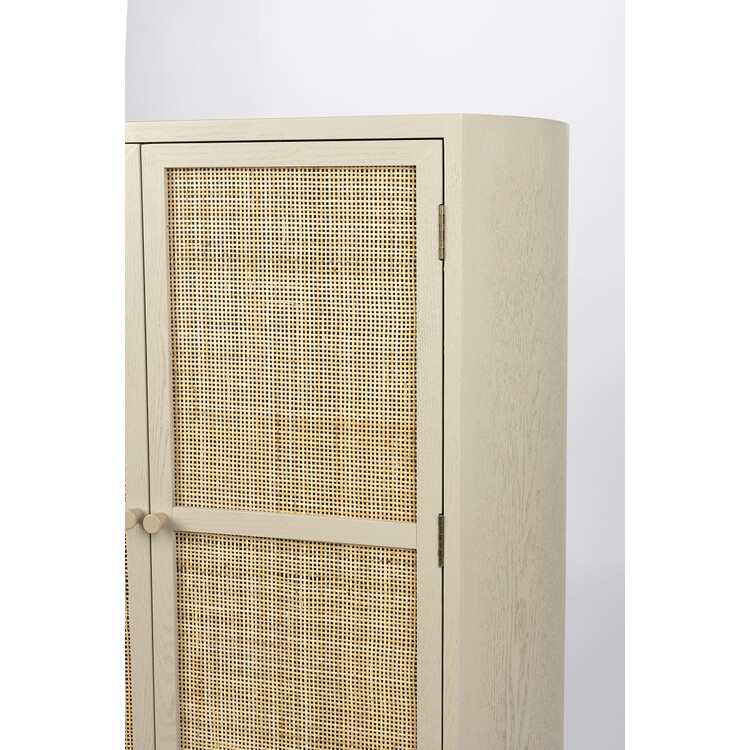 Amaya Rattan & Iron 2 Door Cabinet from Accessories for the Home Amaya Rattan & Iron 2 Door Cabinet from Accessories for the Home