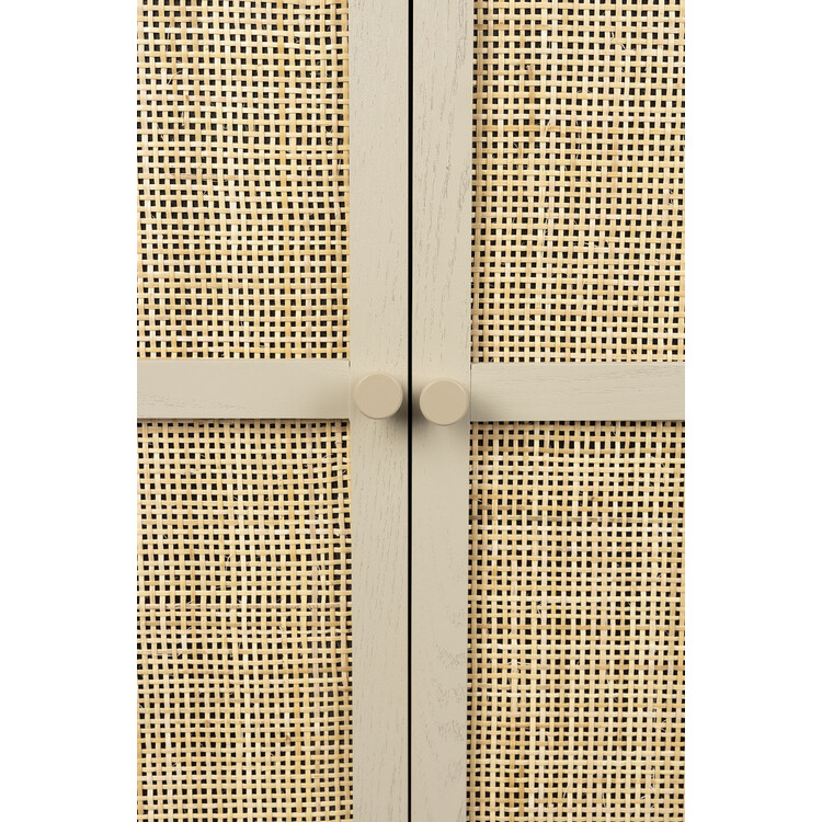 Amaya Rattan & Iron 2 Door Cabinet from Accessories for the Home Amaya Rattan & Iron 2 Door Cabinet from Accessories for the Home