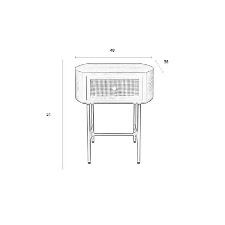 Amaya Rattan & Iron Side Table from Accessories for the Home