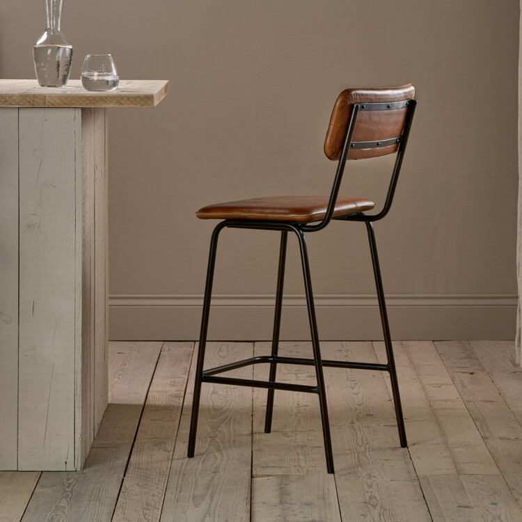 Ukari Leather Counter Chair from Accessories for the Home Ukari Leather Counter Chair from Accessories for the Home