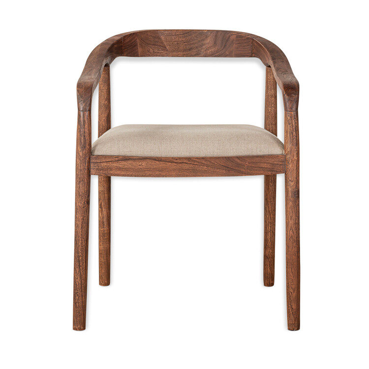 Anbu Acacia Upholstered Dining Chair- Washed Walnut from Accessories for the Home