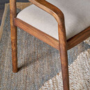 Anbu Acacia Upholstered Dining Chair- Washed Walnut from Accessories for the Home