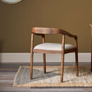 Anbu Acacia Upholstered Dining Chair- Washed Walnut from Accessories for the Home