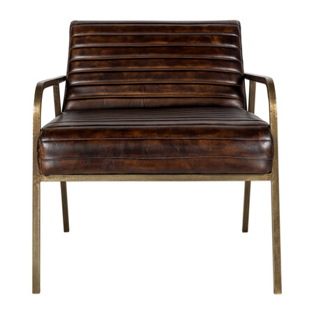 Mirai Ribbed Leather Armchair from Accessories for the Home 2
