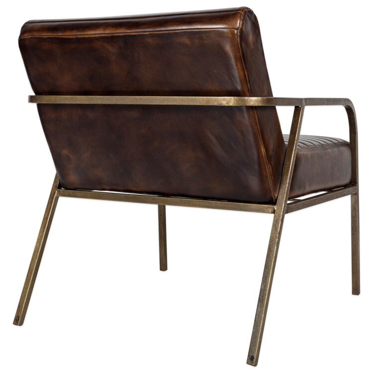 Mirai Ribbed Leather Armchair from Accessories for the Home Mirai Ribbed Leather Armchair from Accessories for the Home