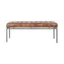 Nasan Tan Leather Upholstered Bench from Accessories for the Home