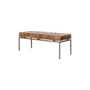 Nasan Tan Leather Upholstered Bench from Accessories for the Home