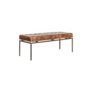 Nasan Tan Leather Upholstered Bench from Accessories for the Home