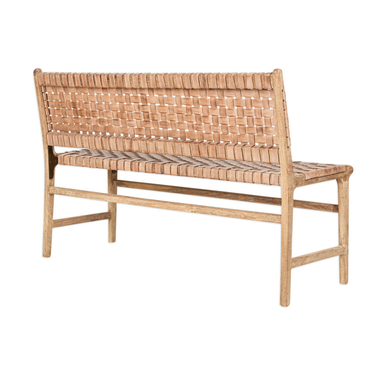 Woven deals outdoor bench