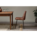 Harsha Chocolate Brown Leather Dining Chair from Accessories for the Home