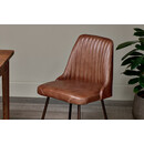 Harsha Chocolate Brown Leather Dining Chair from Accessories for the Home