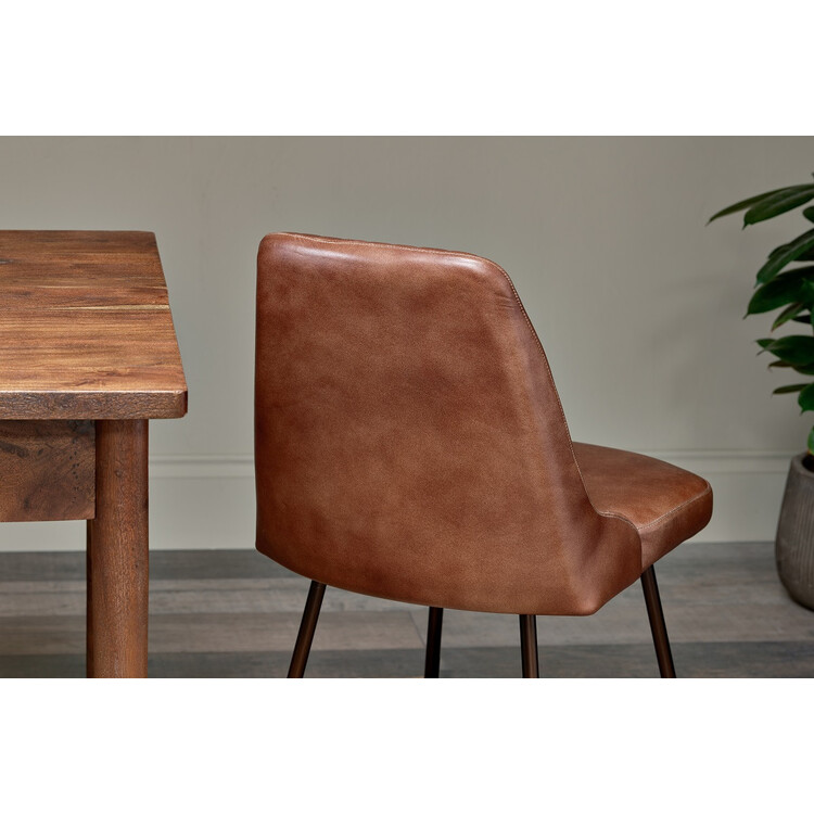 Harsha Tan Leather Dining Chair Accessories for the Home
