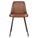 Harsha Chocolate Brown Leather Dining Chair from Accessories for the Home